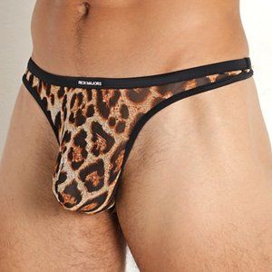 Rick Majors Sheer Mesh Thong Leopard